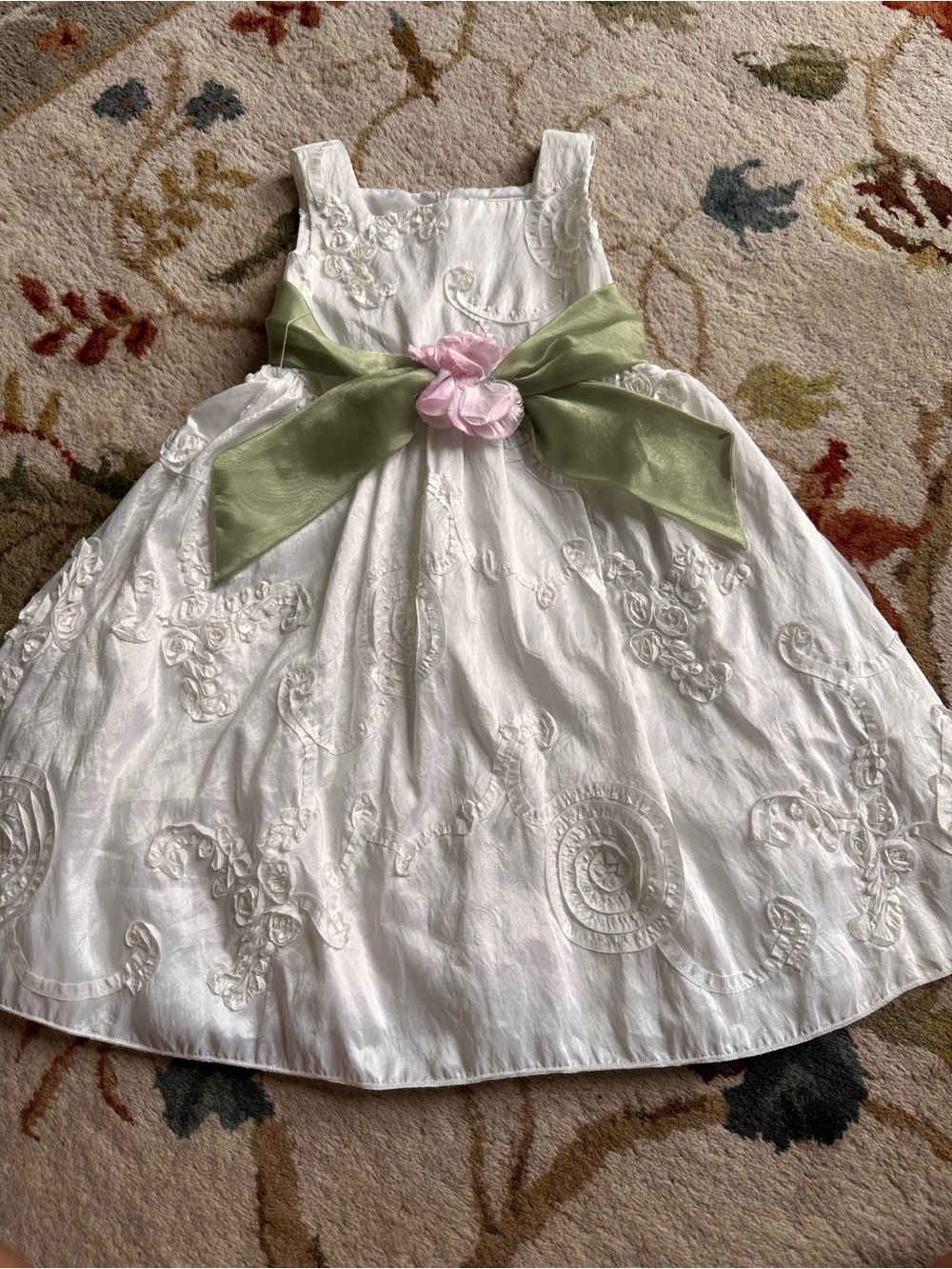 Sweet Heart Rose Girl Special Occasion Party Dress Size 6 Flower Girl Belted